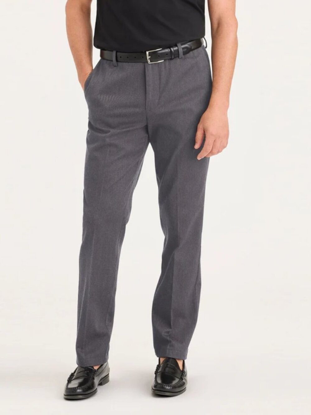 Dockers Men's Charcoal Gray Slim Straight Tapered Leg Trouser Dress Pants 30 31